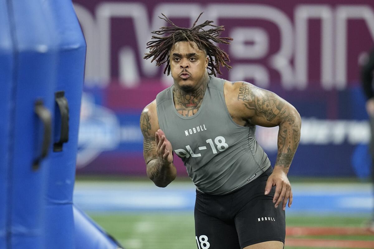 Texas defensive lineman Byron Murphy impressed at the NFL football scouting combine.