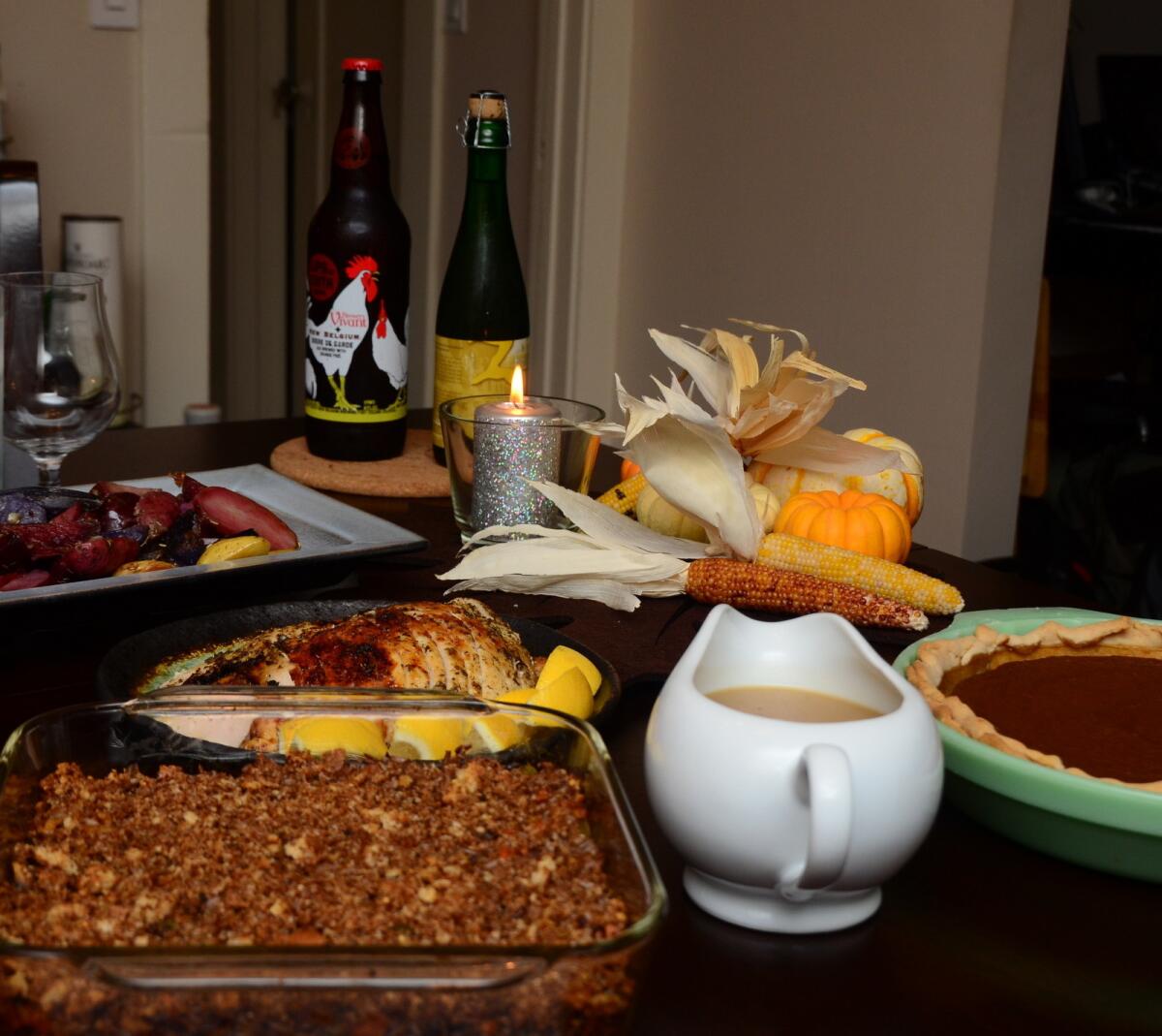 Craft beers can match up well with Thanksgiving dinner.