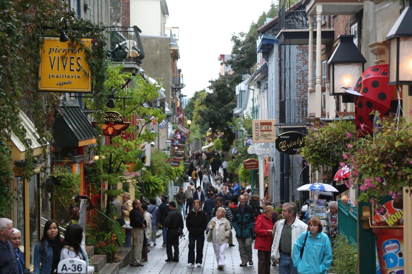 Quebec City visitors inevitably make their way to Rue du Petit-Champlain for its shops, galleries, restaurants and street entertainers.