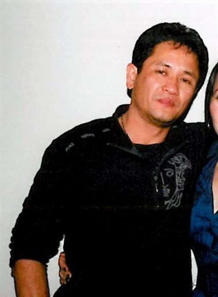 In this undated photo provided by the Hercules Police Department, Efren Valdemoro is shown. Valdemoro, 38, was shot and killed by California Highway Patrol officers Tuesday, Aug. 31, 2010, after refusing to drop a large knife when the chase ended in a strip mall, police said. He was wanted in the death of a 73-year-old man last weekend. In the passenger seat of the car, officers found the body of his girlfriend, whose identity has not been released. She had suffered "pretty serious head and neck injuries," said CHP spokesman Sgt. Trent Cross. (AP photo/Hercules Police Department via the San Francisco Chronicle)