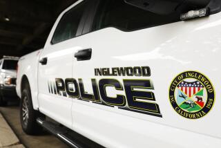 Vehicles from the Inglewood Police Department in 2021.