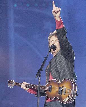 Paul McCartney performs