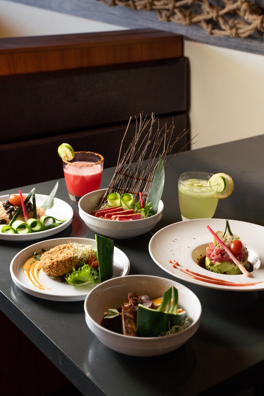 A selection of dishes from newly opened Mikami Bar in the Convoy dining district of San Diego.