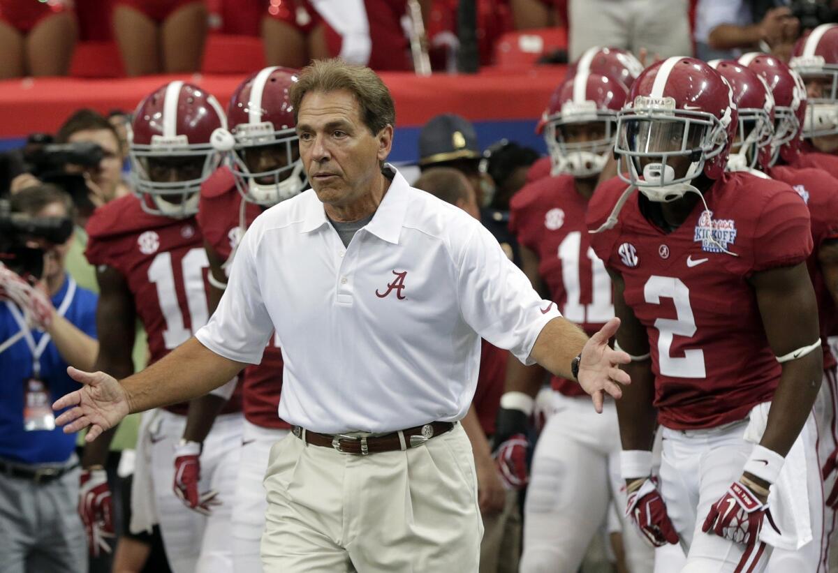 Alabama Coach Nick Saban says appropriate action will be taken if the university discovers players received impermissible benefits.