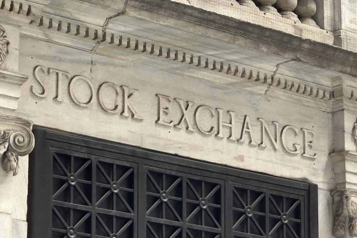 A sign at the New York Stock Exchange 