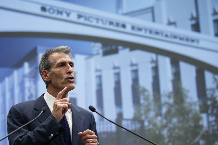 Michael Lynton, chief executive of Sony Pictures Entertainment, assured employees that the company would survive.