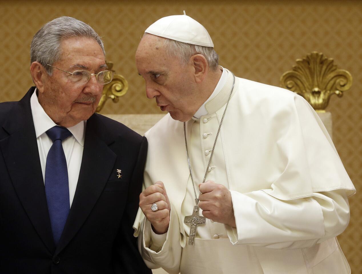 Francis, Raul Castro