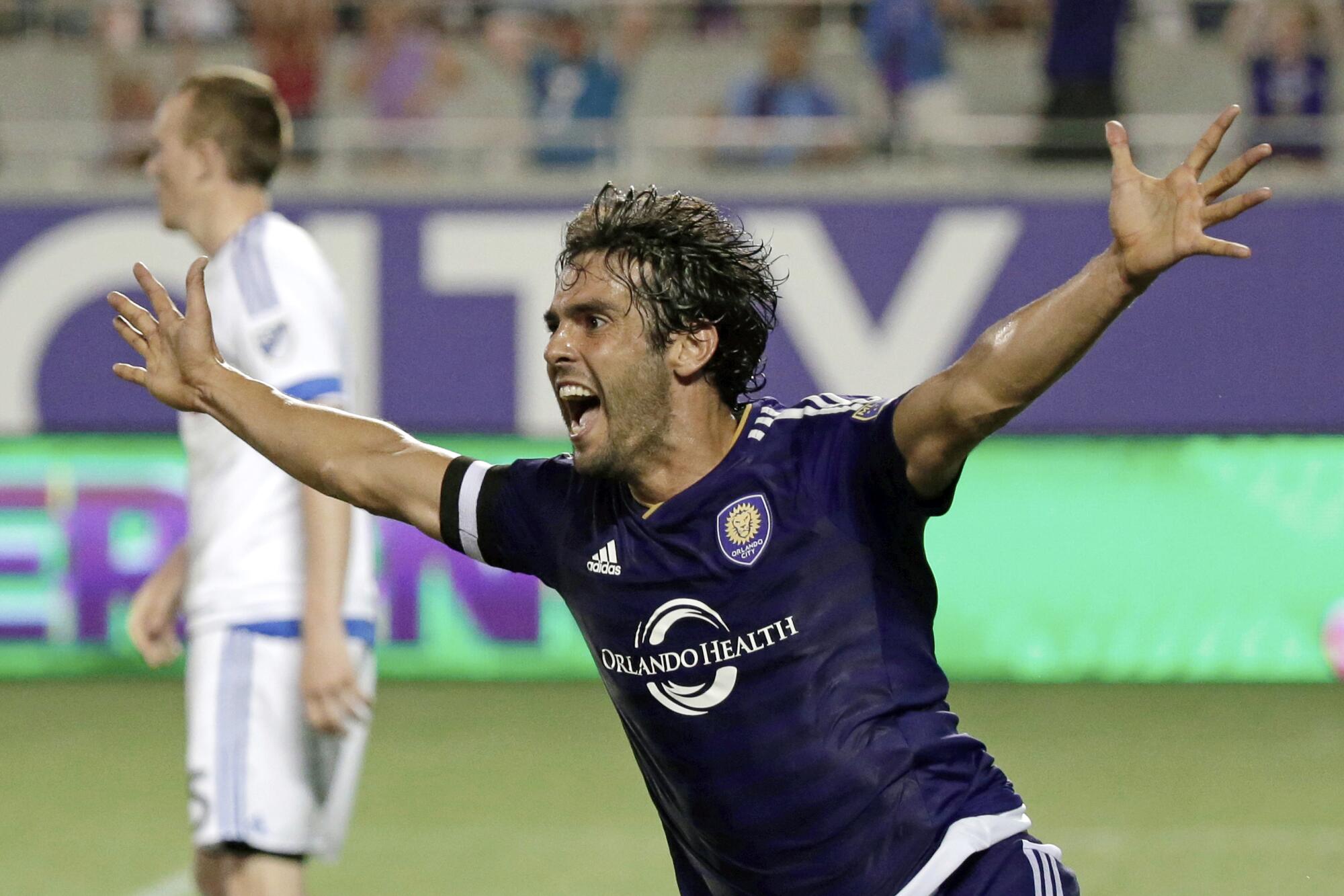 FILE - In this May 21, 2016, file photo, Orlando City's Kaka