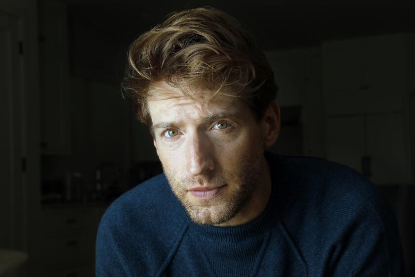 Los Angeles, California, Oct. 19, 2021-Actor Fran Kranz wrote the new film MASS, about two sets of parents who meet up-the parents of a victim of a school shooting, the others are the parents of the school shooter. This is Franz first time as a screenwriter. Kranz photographed at his home in Los Angeles , California on Oct. 19, 2021. (Carolyn Cole / Los Angeles Times)