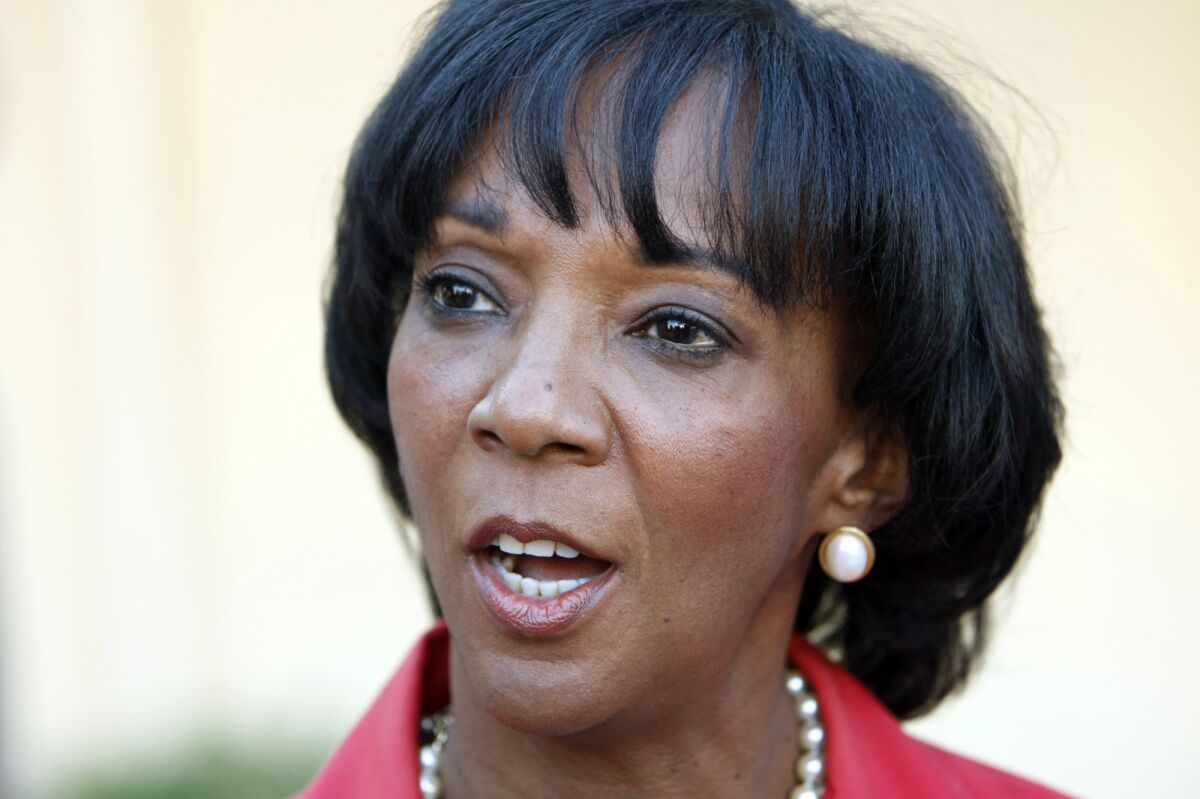 Los Angeles County Dist. Atty. Jackie Lacey, shown in 2012, has charged husband-and-wife foster care executives with misuse of public funds.
