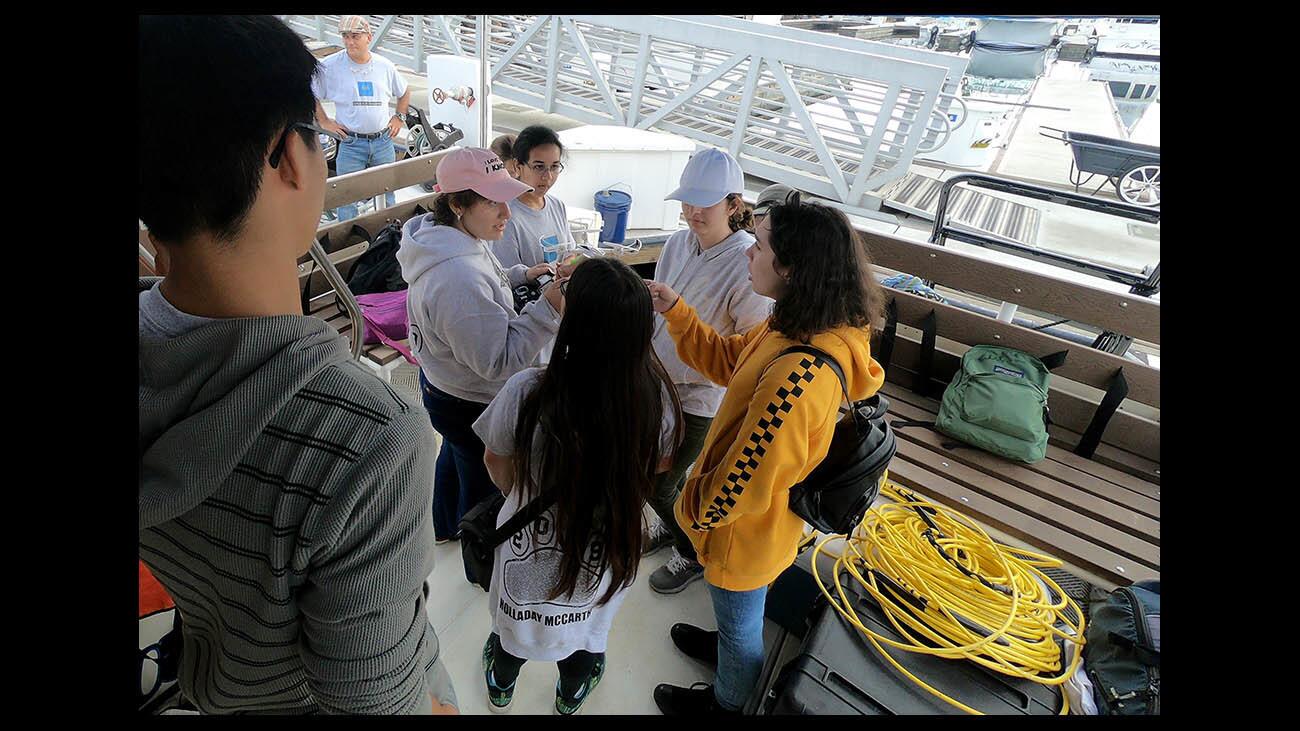 Photo Gallery: Clark Magnet High School Environmental Geographic Information Science students do research at the mouth of the L.A. River