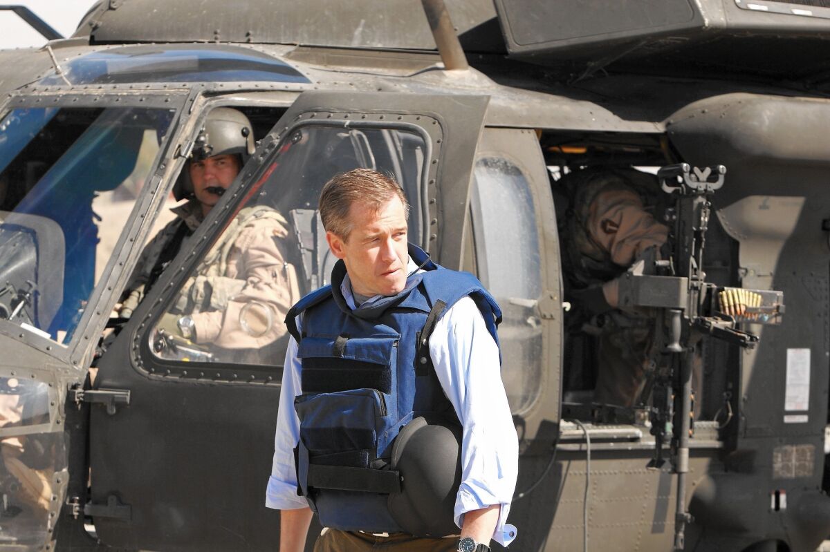 Brian Williams, then the anchor and managing editor of "NBC Nightly News," reports from Iraq in 2007.