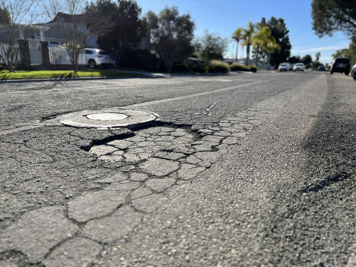 La Jollans are still raising concerns about the number of potholes in town and the materials San Diego is using to fill them.
