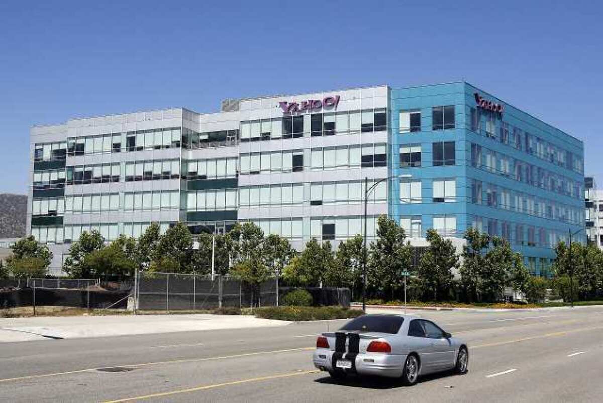The Yahoo office on Empire Avenue in Burbank plans to cut 65 jobs.