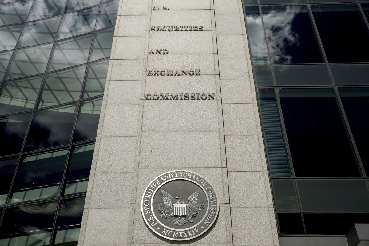 The U.S. Securities and Exchange Commission building in Washington.