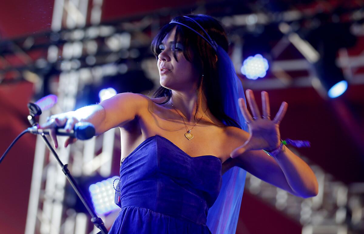 Bat for Lashes performs at the Coachella Music and Arts Festival in on April 16. (Luis Sinco / Los Angeles Times)