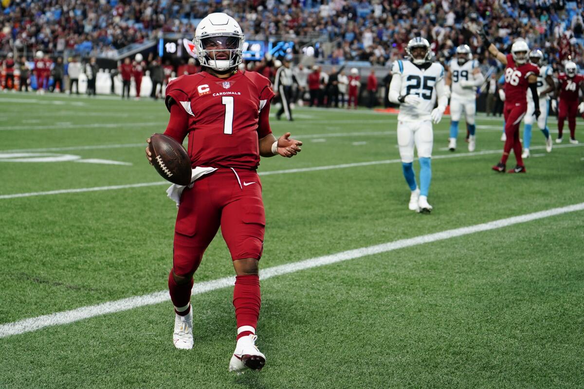 Murray has 2 TD passes, 1 rushing; Cards top Panthers 26-16 - The San Diego  Union-Tribune