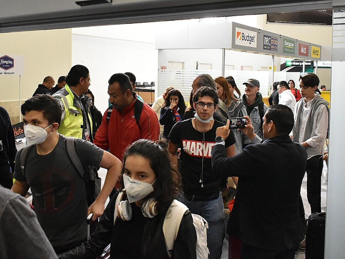 Mexican students evacuated from Wuhan, China, arrive in Leon, Mexico