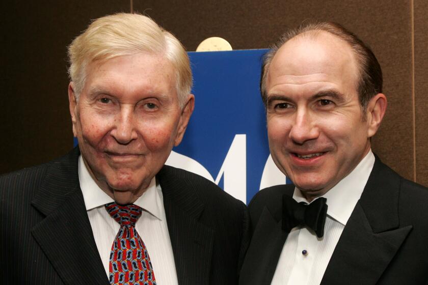 Sumner Redstone, left, and Philippe Dauman in 2007.