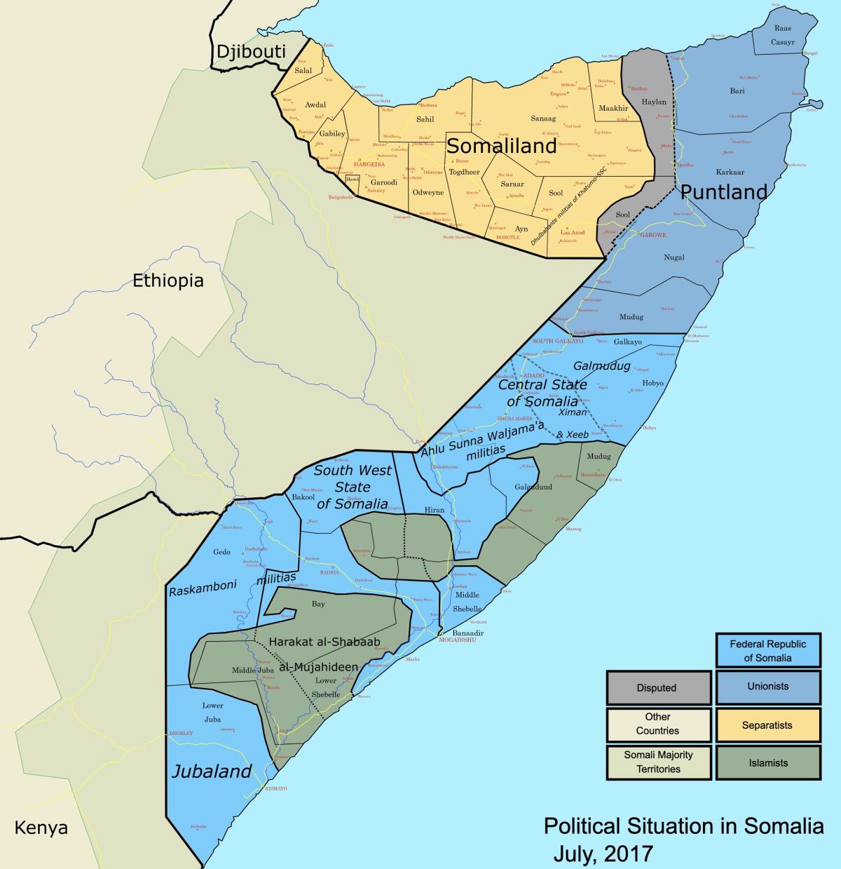 Somalia today is still fragmented into sectarian and clan strongholds.