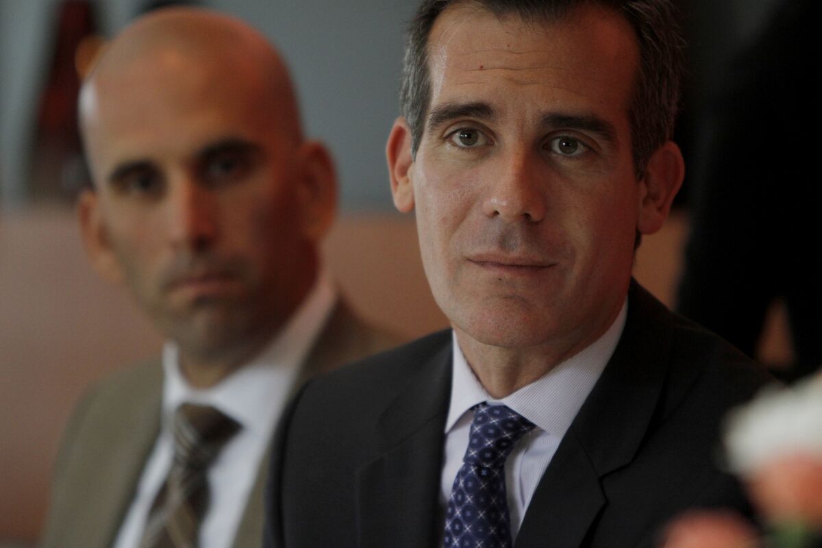 Los Angeles Mayor Eric Garcetti had supported the cuts as a councilman.