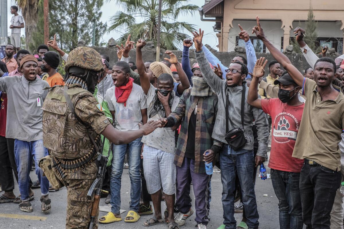 Residentes protestan contra las fuerzas de paz de la ONU en la República Democrática del Congo 