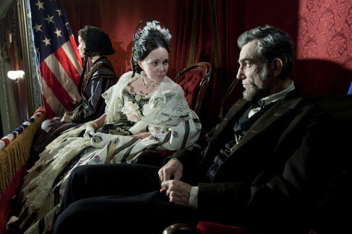 DreamWorks Studios' movies, including "Lincoln," will continue to have their first TV run on premium channel Showtime under a deal announced March 14, 2013. Pictured: Sally Field and Daniel Day-Lewis in the 2012 film "Lincoln."