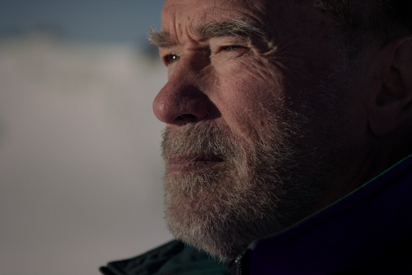 Arnold Schwarzenegger in a scene from the Netflix docuseries "Arnold."
