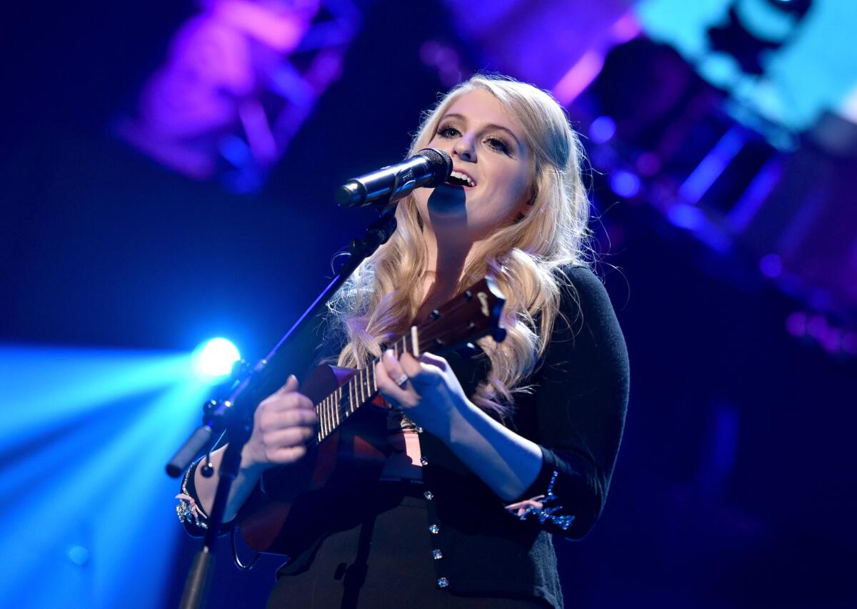 Artist Meghan Trainor, whose video for "All About That Bass" has garnered more than 200 million views on YouTube.