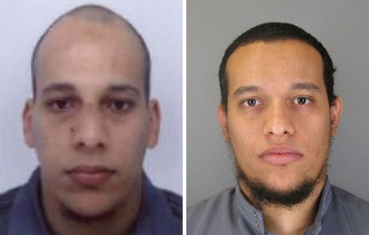 Cherif Kouachi, left, and his brother Said Kouachi are seen in photos released by the French police.