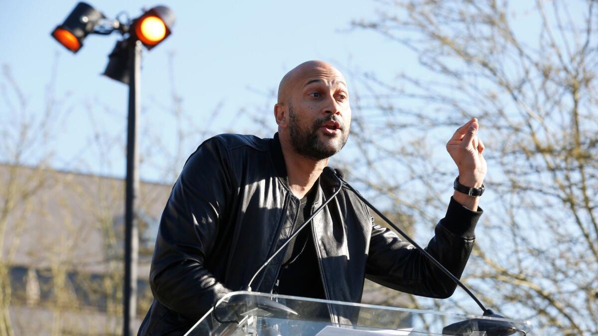 Actor Keegan-Michael Key at UTA's United Voices rally