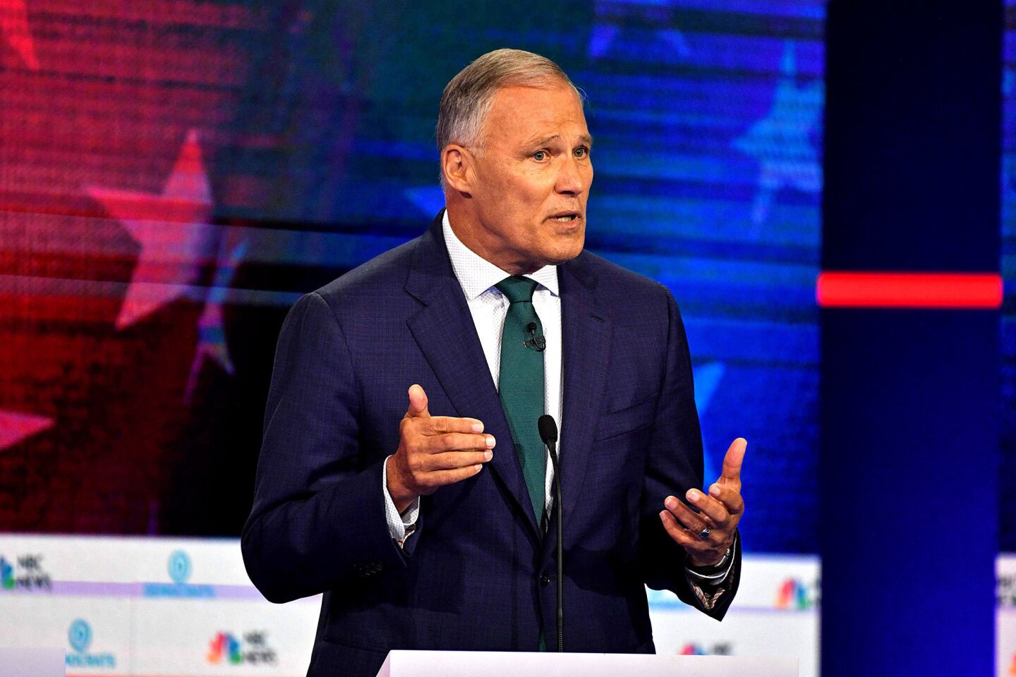 Washington Gov. Jay Inslee reiterated his call for heavy investment in green technologies as a way to create jobs while slashing carbon emissions.