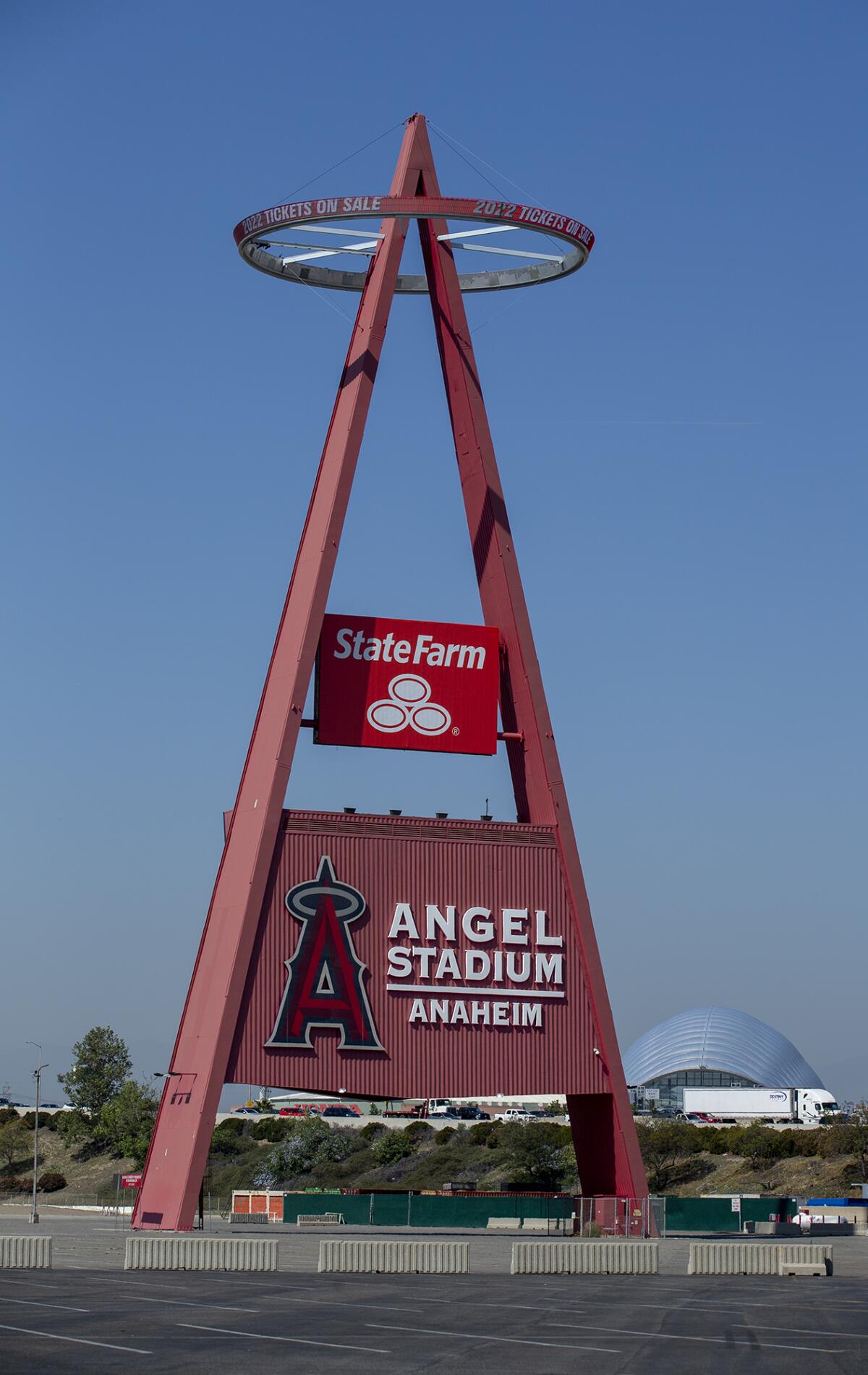 The "Big A" at Angel Stadium in Anaheim with ARTIC in the backdrop.