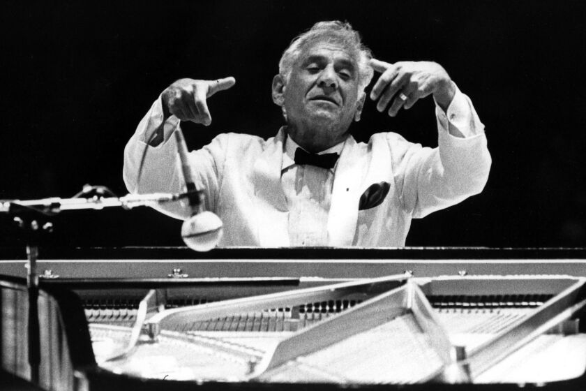 Leonard Bernstein conducts and plays Gershwin's "Rghapsody in Blue with the LA Phil at the Hollywood Bowl in 1982.