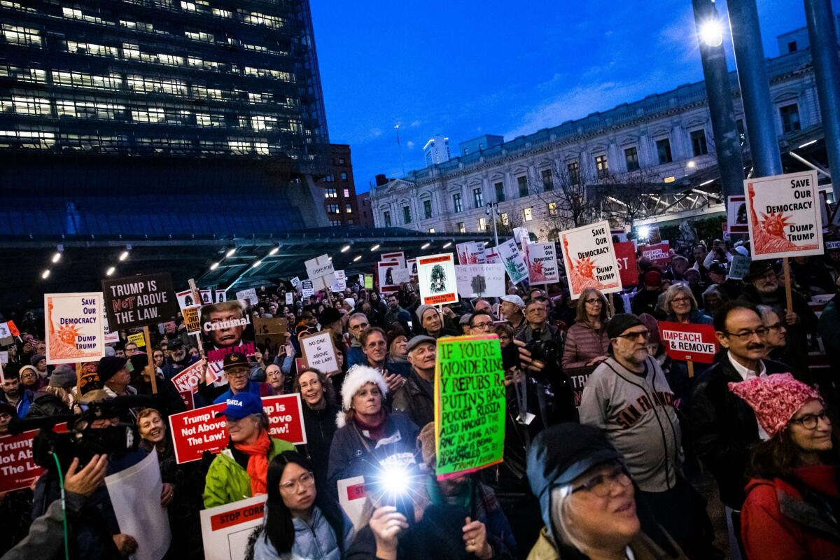 Trump impeachment rally in California