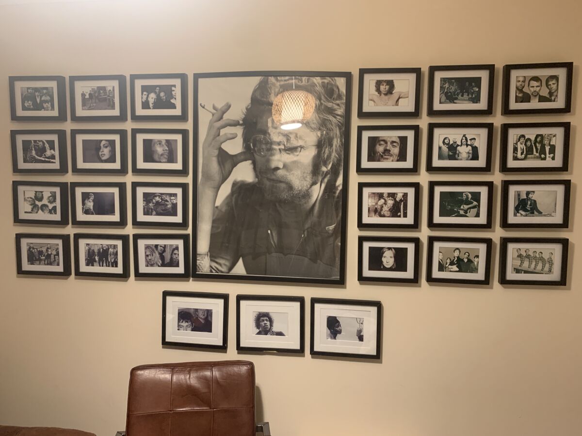 John Bushell's office wall of fame