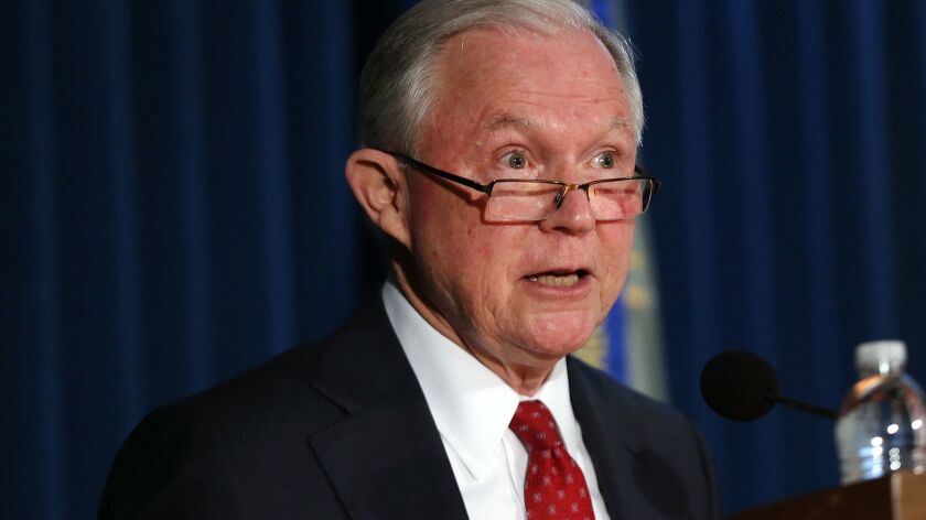 Atty. Gen. Jeff Sessions speaks in New York about domestic security.
