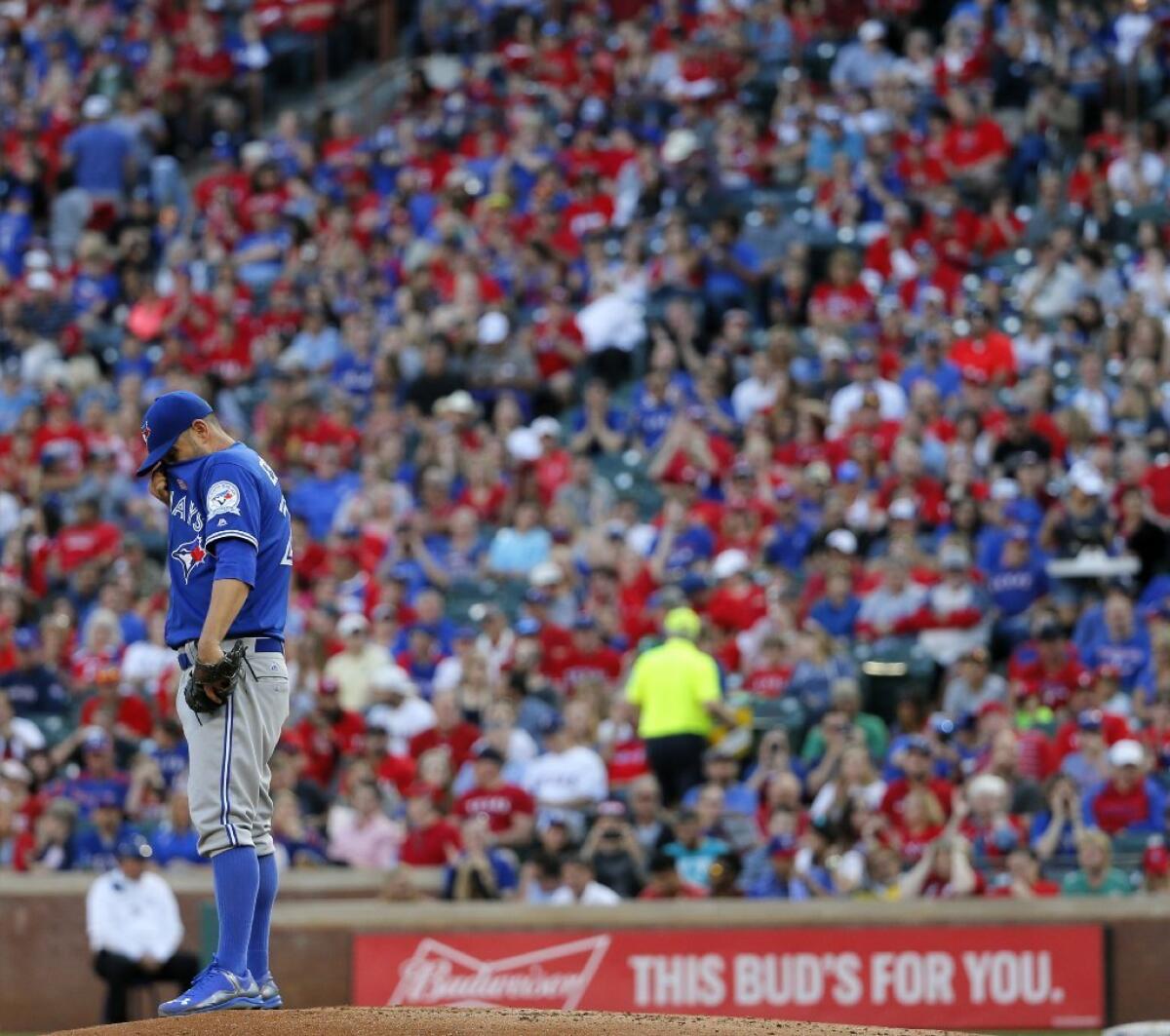 Glendale Community College product Marco Estrada pitched eight strong innings for the Toronto Blue Jays in his last start.