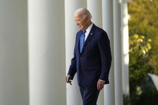 President Biden walks out to the Rose Garden.