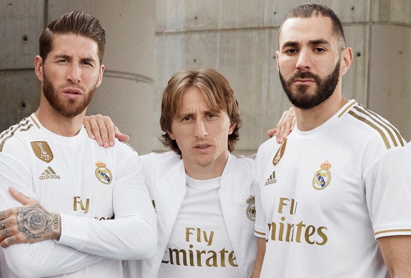Sergio Ramos (I), Luka Modric y Karim Benzema, estrellas del Real Madrid que estarán presentes en su gira por Estados Unidos.