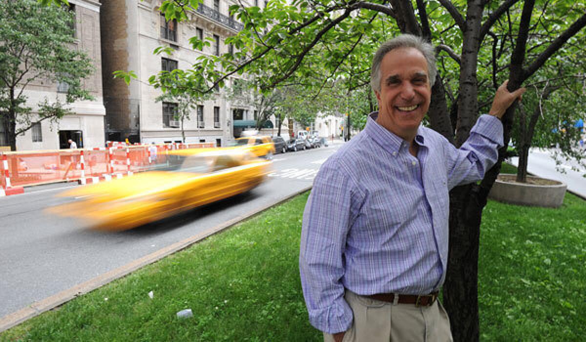 Henry Winkler in New York City while filming "Royal Pains," one of his many projects.