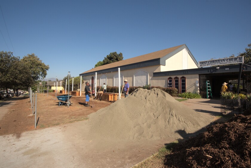 The First Christian Church of National City will soon have a new garden