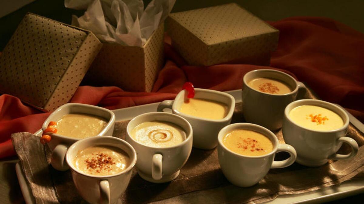 This luscious eggnog gets an extra kick from star anise. Variations include rum, tequila, whiskey, gin and more.