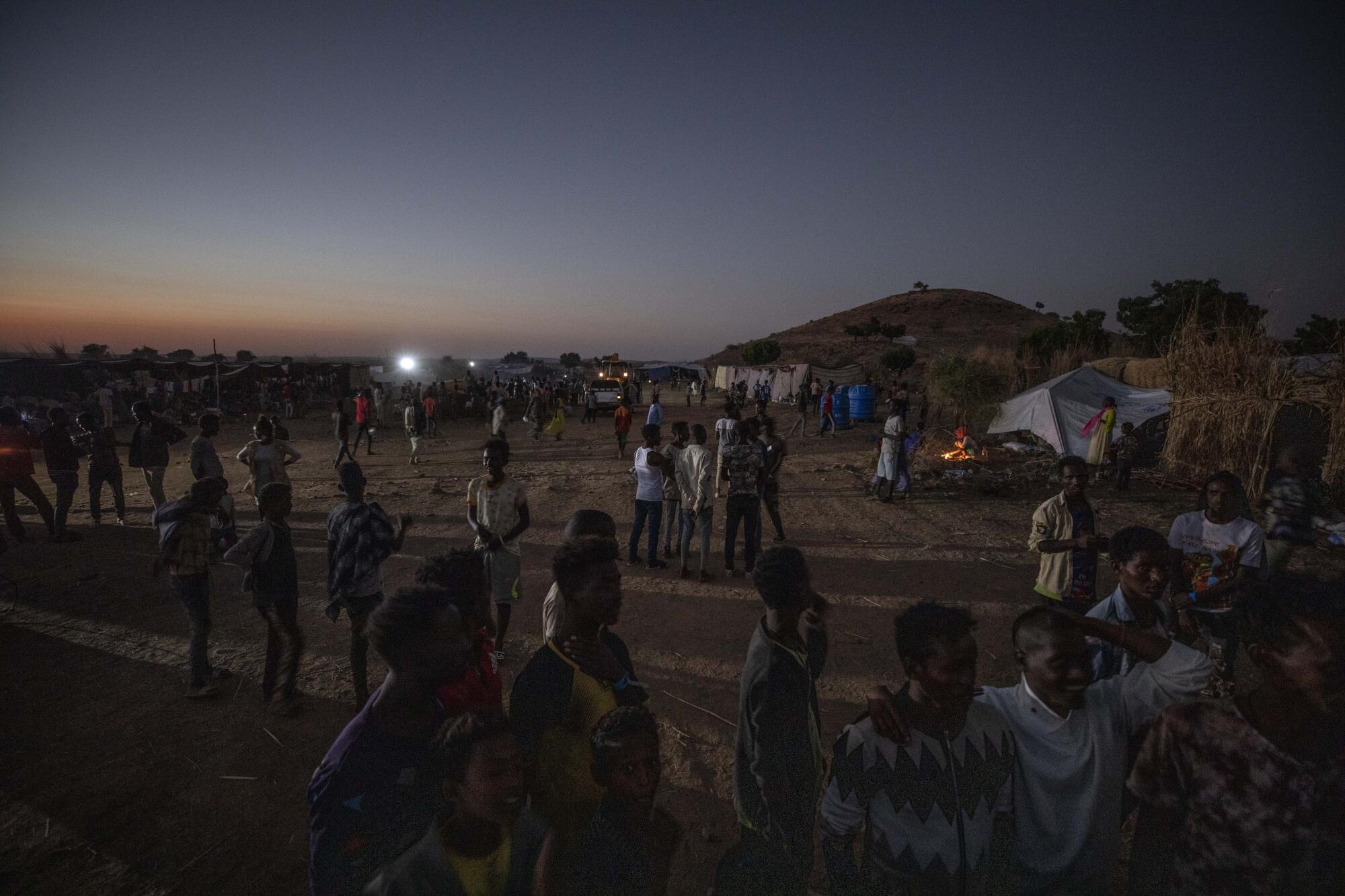 Refugees from Tigray at Sudan camp