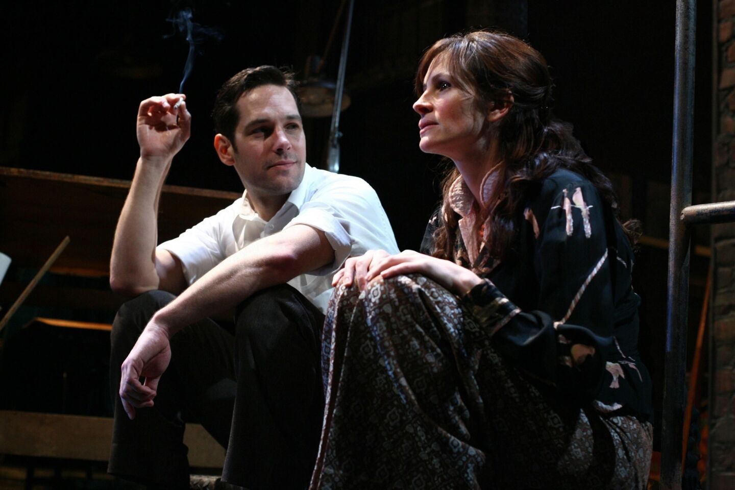 Julia Roberts made her Broadway debut in the revival of Richard Greenberg's "Three Days of Rain," which opened April 12, 2006. Paul Rudd, above, and Bradley Cooper also starred in the play that called for actors to play roles from two generations of family members.