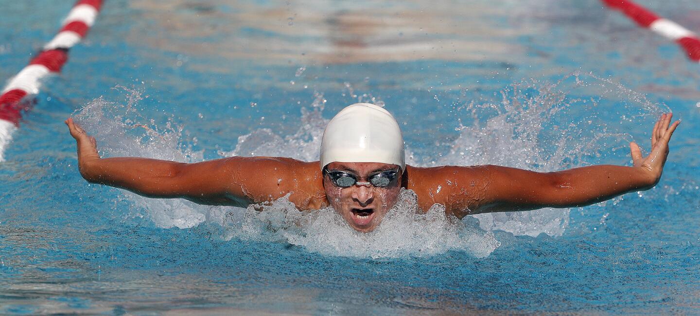 Photo Gallery: Dual Pacific League swim meet between Burroughs and Burbank