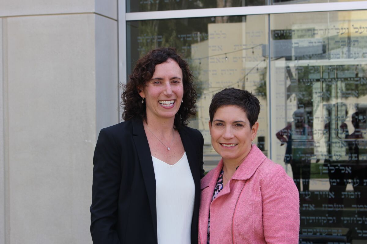 Sarah Schatz, Jewish Community Foundation manager of philanthropy and social impact; and Jessica Effress, Jewish Women's Foundation board chair