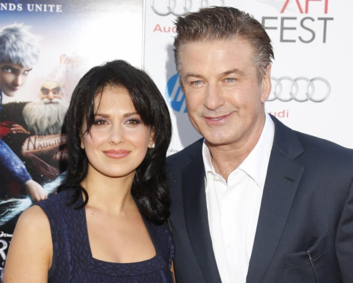 Actor Alec Baldwin (here with wife Hilaria Thomas) may get an NBC talk show.