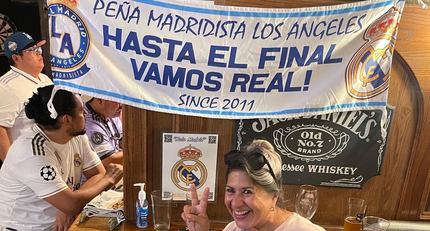 La Peña Madridista en Los Ángeles celebra triunfo del Real Madrid en la Supercopa.