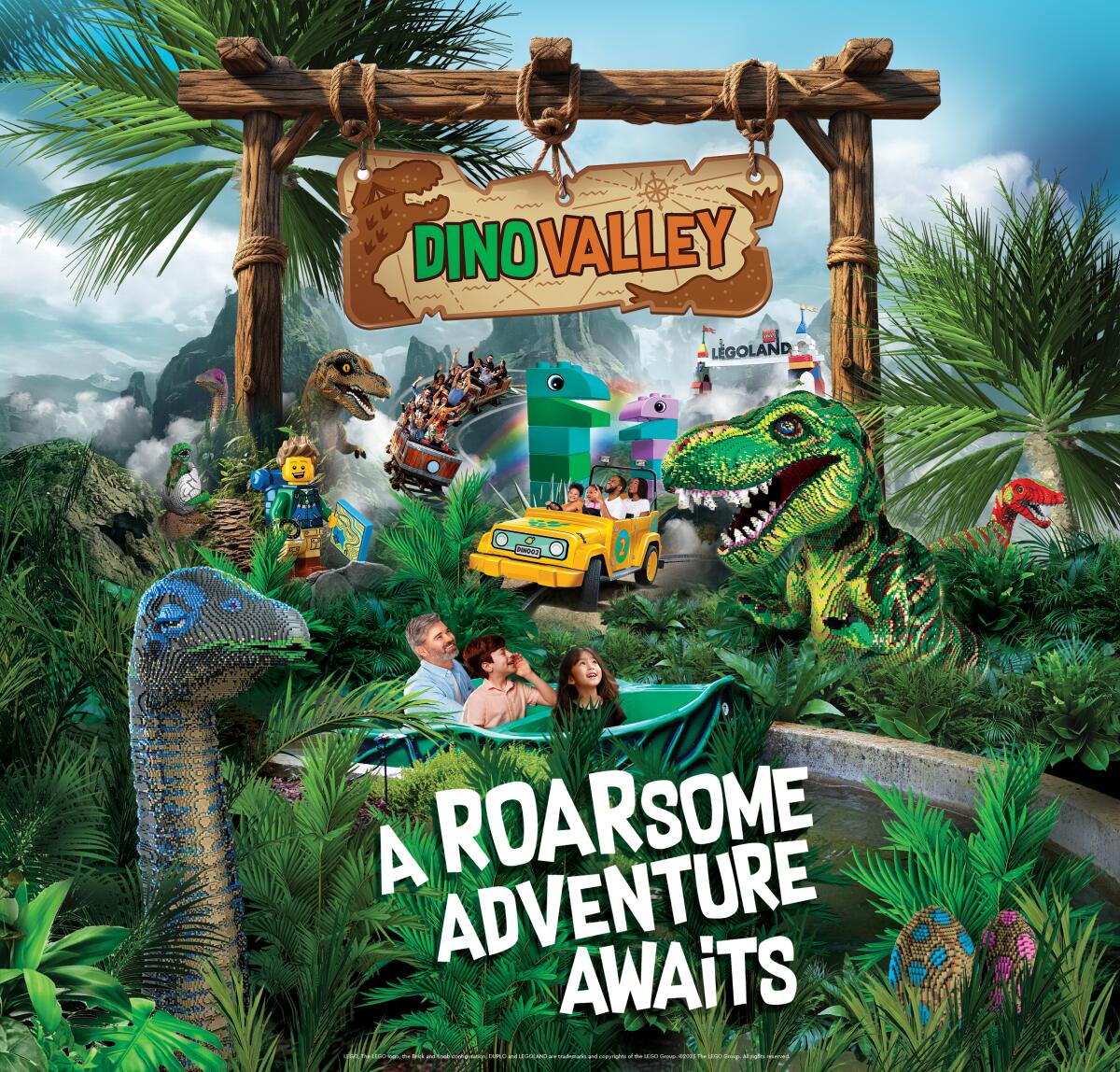 Legoland's new Dino Valley, planned for 2024, will include two new rides.